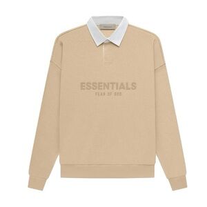 Fear of God Essentials Waffle Henley Rugby Sand color